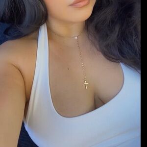 Gold Cross Pendant Necklace